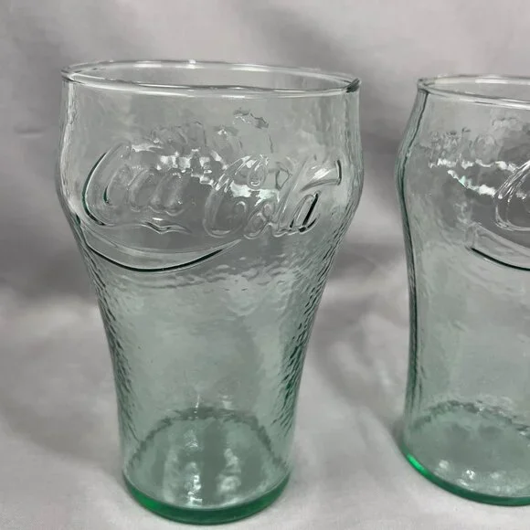 Indiana Glass Classic Coca Cola Coke Oversized Drinkware Glasses Green - Picture 11 of 16